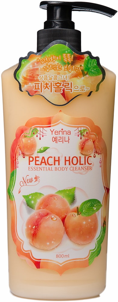 Гель для душа с экстрактом персика — Yerina Peach Holic Essential Body Cleanser 1