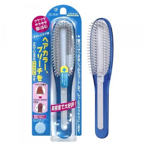 Расческа с силиконовым стержнем, для поврежденных волос, голубая - Damage care brush,  Ikemoto