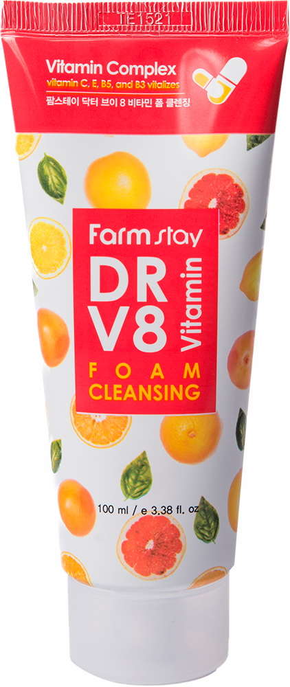 Витаминная пенка для очищения кожи Фармстей -  FARMSTAY DR.V8 Vitamin Foam Cleansing