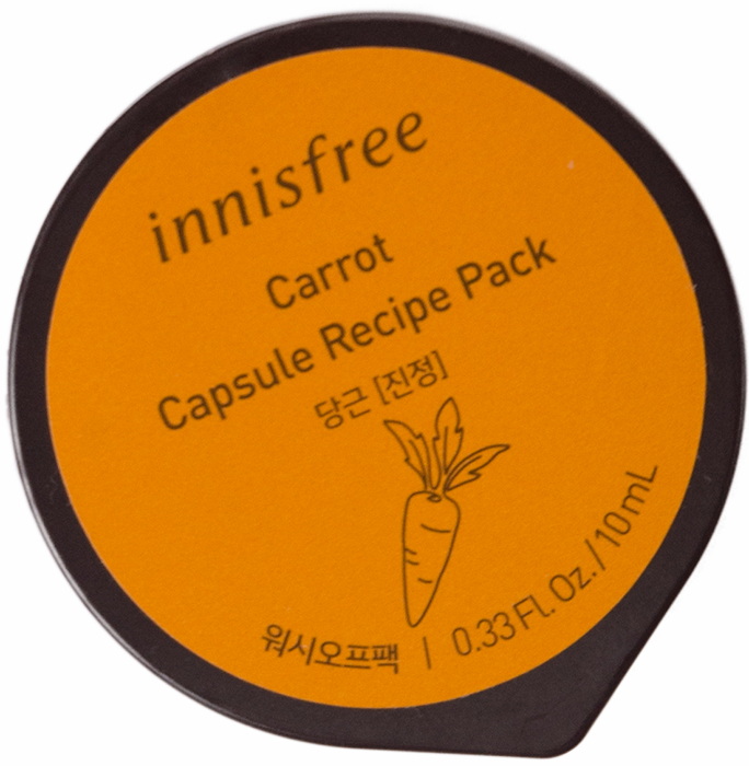 Смываемая маска для лица с экстрактом моркови — Innisfree Carrot Capsule Recipe Pack