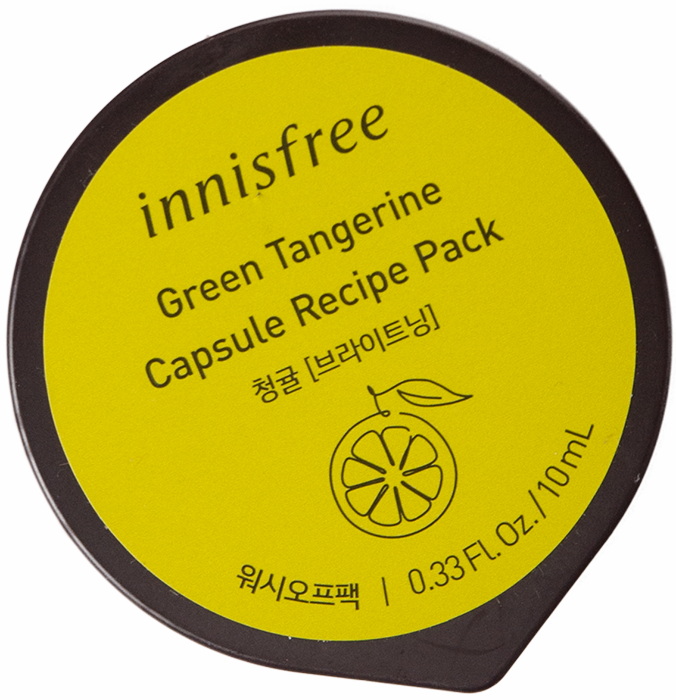Смываемая маска с зеленым мандарином — Innisfree Green Tangerine Capsule Recipe Pack
