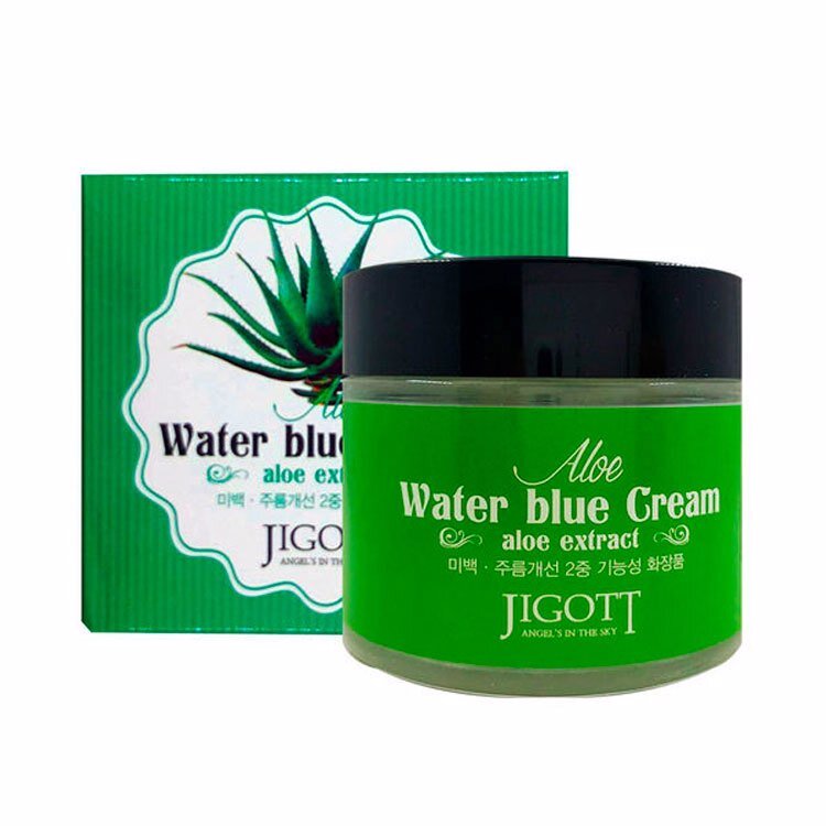 Успокаивающий крем с экстрактом алое Джигот - JIGOTT ALOE WATER BLUE CREAMM