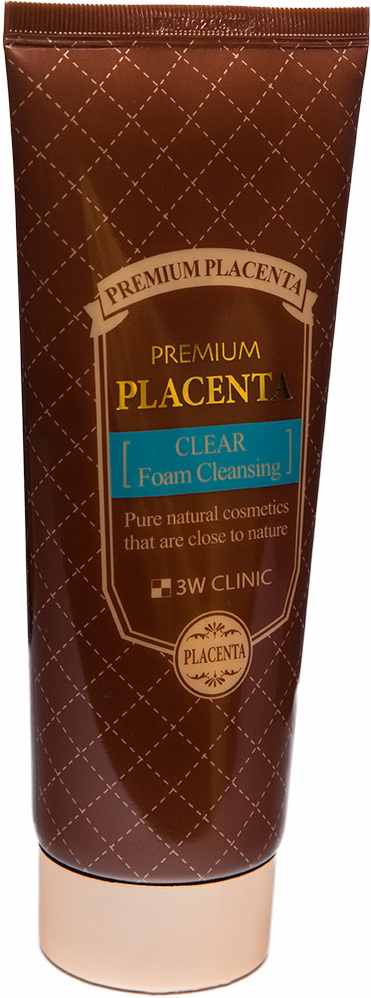 Пенка для умывания с плацентой - Premium placenta clear foam cleansing 3W Clinic