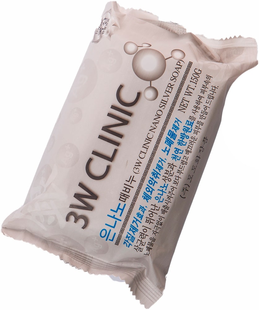 Отшелушивающее мыло с наночастицами серебра — 3W Clinic Silver Nano Dirt Soap 1