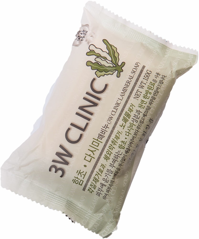 Отшелушивающее мыло с экстрактом водорослей — 3W Clinic Kelp Dirt Soap 1