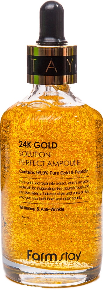 Антивозрастная премиум сыворотка — FarmStay 24K Gold Solution Perfect Ampoule 1