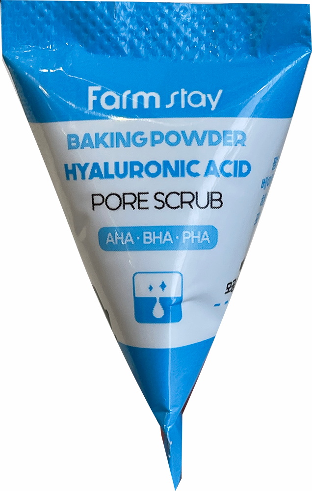 Скраб с гиалуроновой кислотой [Farmstay] - Baking powder Hyaluronic acid pore scrub 7 г.