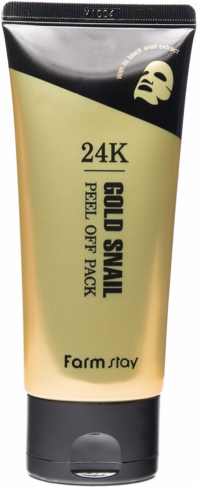 Маска-плёнка c 24-каратным золотом и муцином улитки — Farmstay 24K Gold Snail Peel Off Pack
