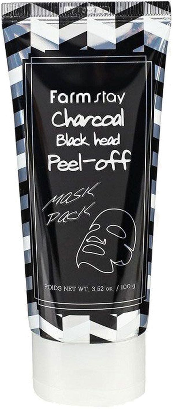 Маска-плёнка для очищения кожи от чёрных точек  Фармстей - FARMSTAY Charcoal Black Head Peel-off Mas