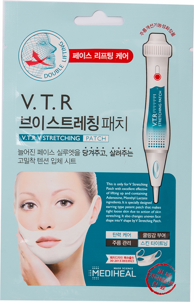 Лифтинговая маска для V-зоны лица (4 шт.) — Mediheal V.T.R V-Stretching Patch 4 pieces