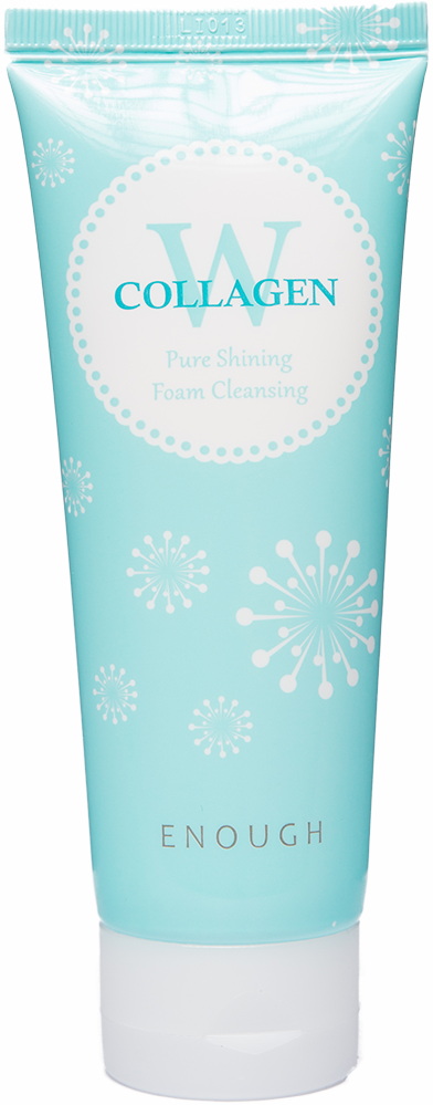 Очищающая пенка для лица - W collagen pure shining foam cleansing [Enough]