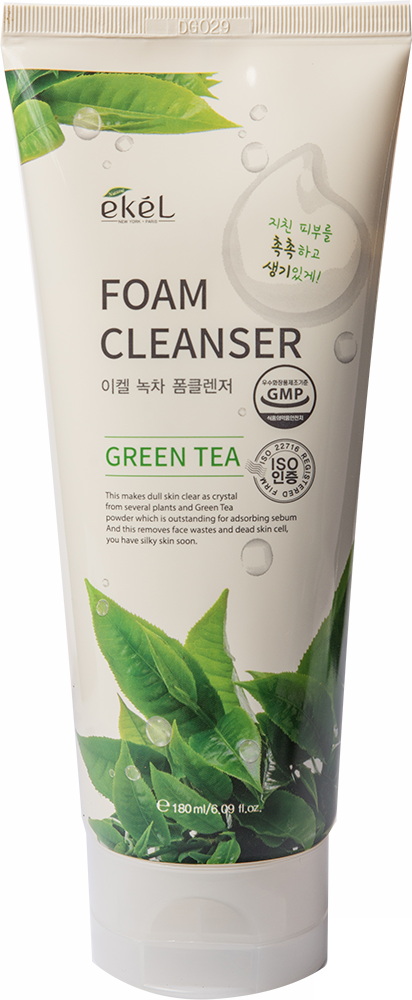 Пенка для умывания с экстрактом зелёным чаем  180 мл Экель -  EKEL FOAM CLEANSER GREEN TEA 180 ml