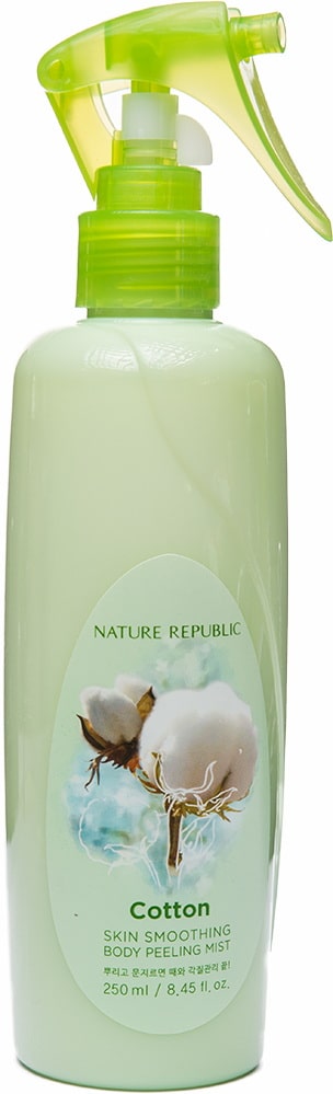 Мист-пилинг с экстрактом хлопка — Nature Republic Cotton Skin Smoothing Body Peeling Mist 1