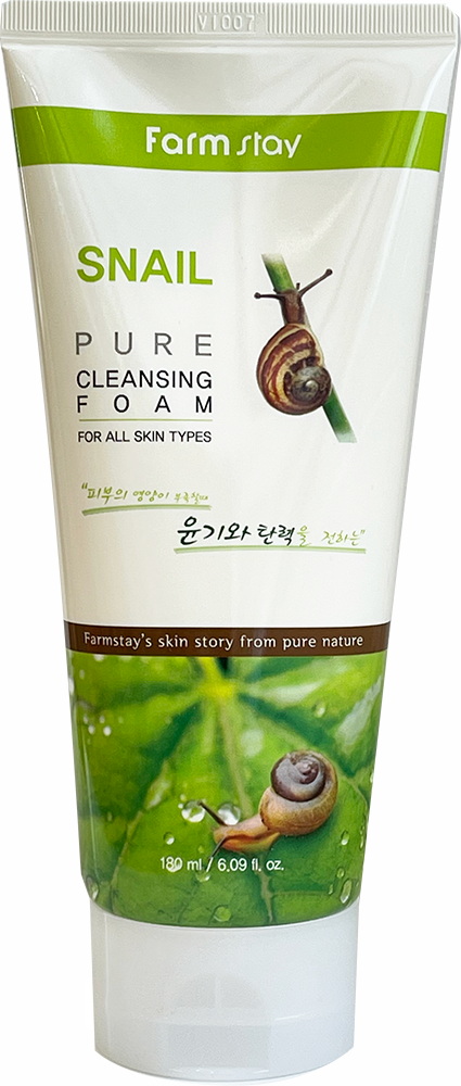 Очищающая пенка для лица с экстрактом улитки Фармстей - FARMSTAY Pure Cleansing Foam  Snail